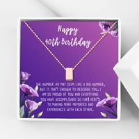 Anavia boldog 40. születésnapi ajándékok rozsdamentes acél divat nyaklánc születésnapi kártya ékszer ajándék neki,