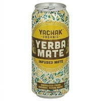 Yachak Organic Bussused Mate Yerba Mate jeges tea, Oz Can