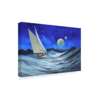 Védjegy Szépművészet „A hullámok vitorlázása” vászon művészete: R Rusty Rust