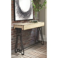 Aláírás Design Ashley Vanport rusztikus krém konzol kanapé asztal