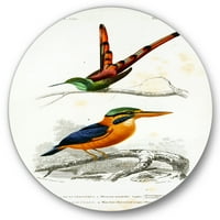 Designart 'ókori madár i' hagyományos körfém fali művészet - 11 lemez