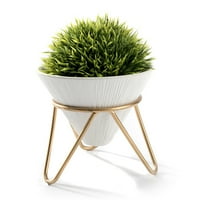 -Cliffs modern design mesterséges növény, fau zöldes fű, kúpos formában cserepres