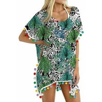 asdoklhq Plusz méretű fürdőruha Clearance Alatt $10, női Trim Kaftan Chiffon bojt fürdőruha strand Laza Bikini fedél