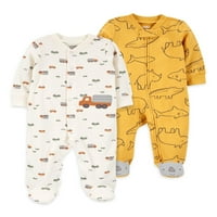 Carter gyermeke újszülött kisfiúi reteszelő alvás 'n Played Pizsamát, csomagot, Méreteket preemie-hónapok