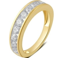 Carat t.w kerek gyémánt 10k sárga arany gyémánt esküvői zenekar