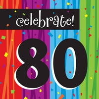 Mérföldkő ünnepségek 80. születésnapi szalvéták, 16pk