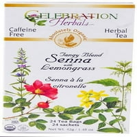 Celebration Herbals bio tea koffeinmentes Senna citromfű Tea táskák