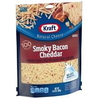 Kraft apróra vágott füstös szalonna cheddar sajt hozzáadott szalonnával és füst ízével, 6. oz táska