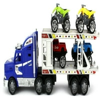Off-Road King Express pótkocsi gyermek gyerek súrlódó játék teherautó készen áll a W Toy ATV autók futtatására, nincs