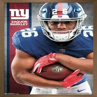 New York Giants-Saquon Barkley Fali Poszter, 14.725 22.375
