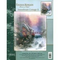 C G Textil Thomas Kinkade Sweet Heart Cottage II díszített keresztszemes készlet, 10 8