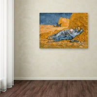 Védjegy Szépművészet 'Pihenés a munkából' vászon művészete Van Gogh