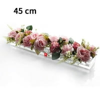 Tiszta akril téglalap alakú virág Bo törhetetlen akril asztali könnyen tisztítható váza otthoni esküvői étkezőasztal