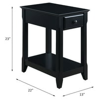 Bertie téglalap alakú ékezetes asztal fekete színben