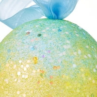 A húsvéti ombre kék zöld csillogó polisztirol tojásdekorációjának megünneplésének módja