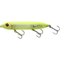 Heddon Super Spook csalit Kemény csali Chartreuse ezüst betét oz