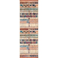 nuLOOM Aztec Atzi futó szőnyeg, 2' 6 6', narancssárga