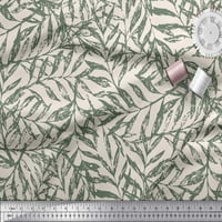 Soimoi Zöld pamut Jersey szövet művészi levelek nyomtatási Szövet az udvaron széles