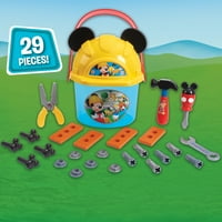 Csak játszani Disney Junior Mickey Mouse Handy Helper eszköz vödör, 25 db, óvodai korosztály fel