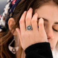 Vintage napraforgó női gyűrű Női eljegyzési gyűrű ékszer ajándékok