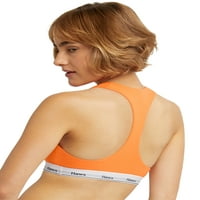 Hanes Originals Női Racerback Bralette, Lélegző Stretch pamut, 2-csomag, stílus MHO101