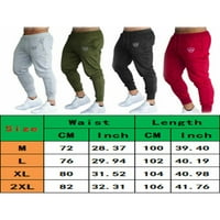 Férfi Sportos futó Sport Jogger nadrág alkalmi Slim Fit zsinórral zárt alsó Sweatpants cipzáras zsebek Kék M