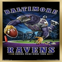 Baltimore Ravens-End Zone fali poszter Nyomócsapokkal, 22.375 34