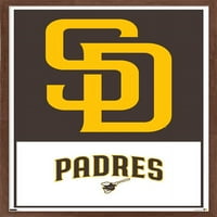 San Diego Padres-Logo Fali Poszter, 14.725 22.375 Keretes