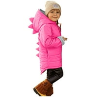 Rovga kisgyermek gyerekek Baba lányok fiúk meleg puha kabát hosszú ujjú 3d dinoszaurusz kapucnis kabát téli szilárd