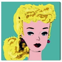 A Wynwood Studio Fashion and Glam Wall Art vászon nyomtatványok 'Classic Doll II' Dolls - rózsaszín, sárga