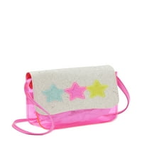 Wonder Nation Girls Star Shine színezett tiszta mini me crossbody táska