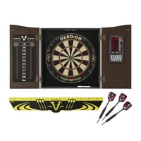 Viper Vault Deluxe Dart tábla szekrény beépített Pro Score, Dead-On Dart tábla, Edge Throw Line és fekete Mariah Darts