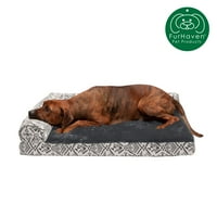 FurHaven Pet Products Southwest Kilim Deluxe Chaise Lounge Cooling Gel Memory Foam kanapé stílusú kisállat ágy kutyák