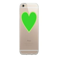 Klasszikus nyomatok tiszta telefon tok, szívverés Zöld, iPhone 6 6s