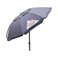 Coors Light 7 'tengerparti esernyő grafit szürke utazási táskával a rendeltetési helytől, szürke
