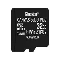 Kingston 32GB microSDHC Canvas Select Plus 100Mb s olvasni egy osztály UHS-I memóriakártya Adapter nélkül SDCS2 32GBSP