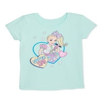 Jojo Siwa Girls Foil & Glitter Grafikus póló, Méretek 4-12