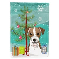 Caroline kincsei BB1574GF karácsonyfa és Jack Russell Terrier zászló kert mérete kicsi, többszínű