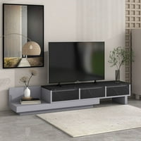Aukfa TV állvány nagy fiókokkal, akár 60 -ig terjedő TV -khez - fekete