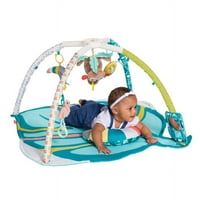 Infantino 4-In-Deluxe Twist & Fold Activity Gym & Play Mat, csecsemőknek 0 hónapos, zöld trópusi