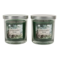Home hagyományok Single Wick egyenletesen égő erősen illatos Jar gyertya, készlet-Evergreen