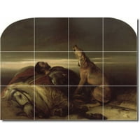 Kerámia Csempe Falfestmény-Sir Edwin Landseer Állatok Festménye 57. 32 w 24 h kerámia burkolólapok használata