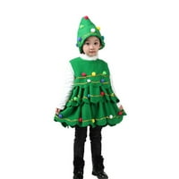 OlLIGET karácsonyi gyerek ruhák & Set téli ruha kisgyermek baba lányok fa jelmez ruha felsők fél mellény és kalap ruhák