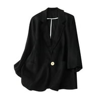 Női kabátok Női Női szilárd kapcsolja le gallér kabát hosszú ujjú kabát felsőruházat divat téli kabátok & kabát