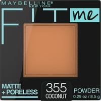 Maybelline Fit Me Matt Pórus Nélküli Préselt Arcpor Smink, Kókusz, 0. oz