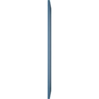 Ekena Millwork 12 W 68 H True Fit PVC Egyetlen panel Heringbone Modern stílusú rögzített redőnyök, Logourn Blue