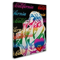 Védjegy Szépművészet 'Kalifornia Love 1' vászon Art Abstract Graffiti