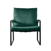 Aukfa párna társalgó, ékezetes szék, zöld bársonyos szék