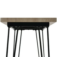 Aukfa 4 darabos pult magas fa étkezőszekrény extra hosszú étkezőasztal és PU székek, bár asztalkészlet konyhai étkezőhez,
