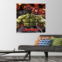 Marvel Cinematic Universe-Avengers-Ultron kora-Hulk fali poszter fa mágneses kerettel, 22.375 34